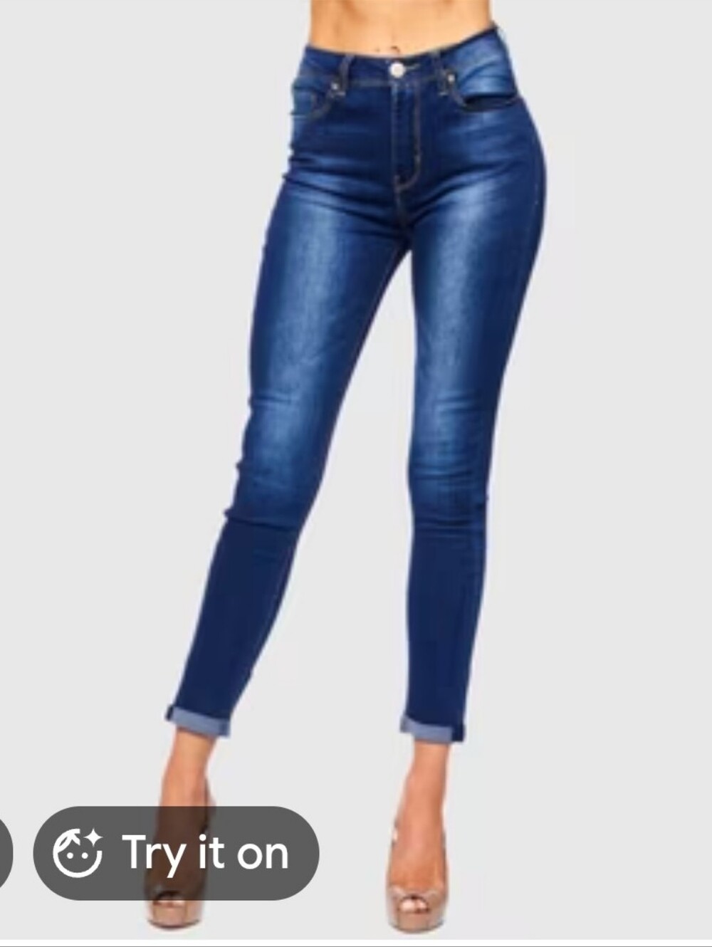 Soho Dark Blue Cropped Ankle Skinny Jeans